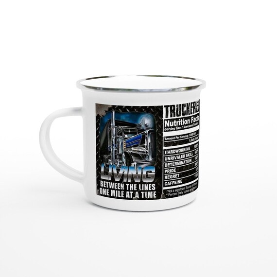 Mark's new Trucker Design  12oz Enamel Mug