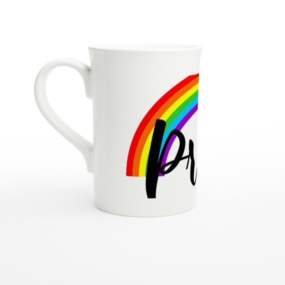Pride Rainbow 10oz Porcelain Slim Mug