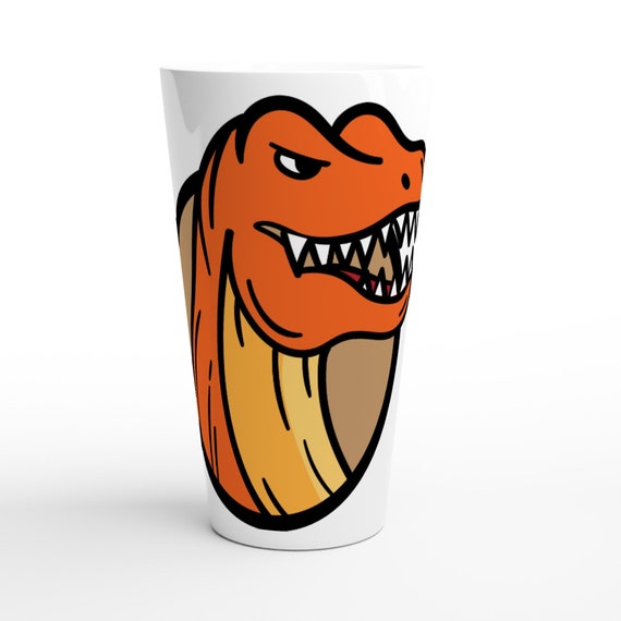 Smiling Dino Latte 17oz Ceramic Mug