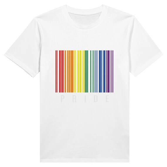 PRIDE Bar Code Organic Unisex Crewneck T-shirt
