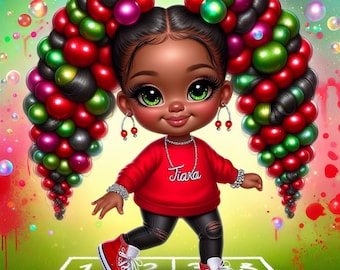 Christmas Girl Art Print (Digital Download)