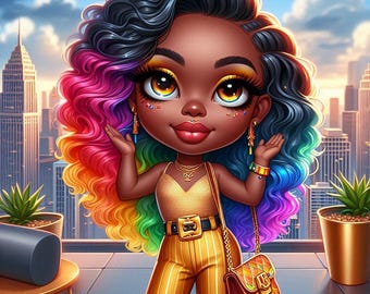 Rainbow Diva Digital Image (Download)