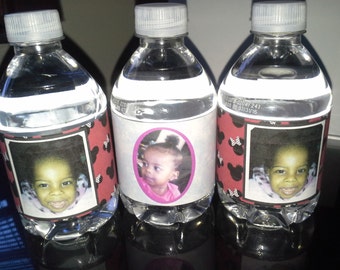 Digital Download Water Bottle Favor Labels
