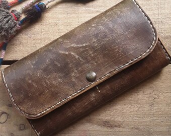 Unisex Leather Wallet - Long Leather Wallet - Men Leather Wallet - Leather Women Wallet - Handmade Leather Wallet