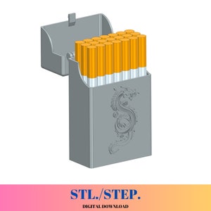 Scatola di sigarette 3D Stampa file STL / Scatola di sigarette / File digitale 3D / File stampati in 3D / Stampato in 3D / Modello 3D / STL