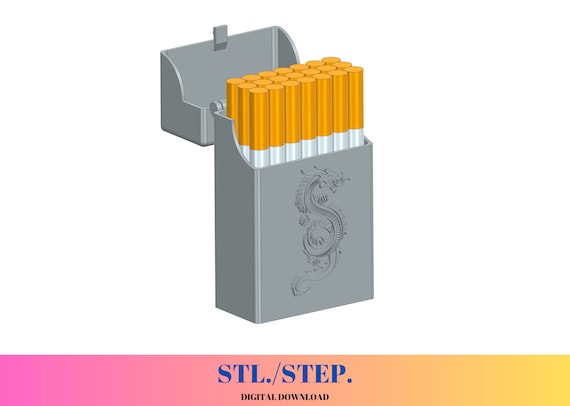 cigarette case 3d model Cigarette Box 3D Print STL File | Cigarette Case | 3D Digital File | 3D  Printed Files | 3D Printed | 3D Model | STL