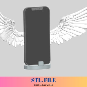 Angel Wings Phone Stand For Desk 3D Print STL File | Phone Stand | Desk Accessories | 3D Printed Files | 3D Printed | 3D model