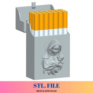 Cigarette Box 3D Print STL File | Cigarette Case | 3D Digital File | 3D Printed Files | 3D Printed | 3D model | STL