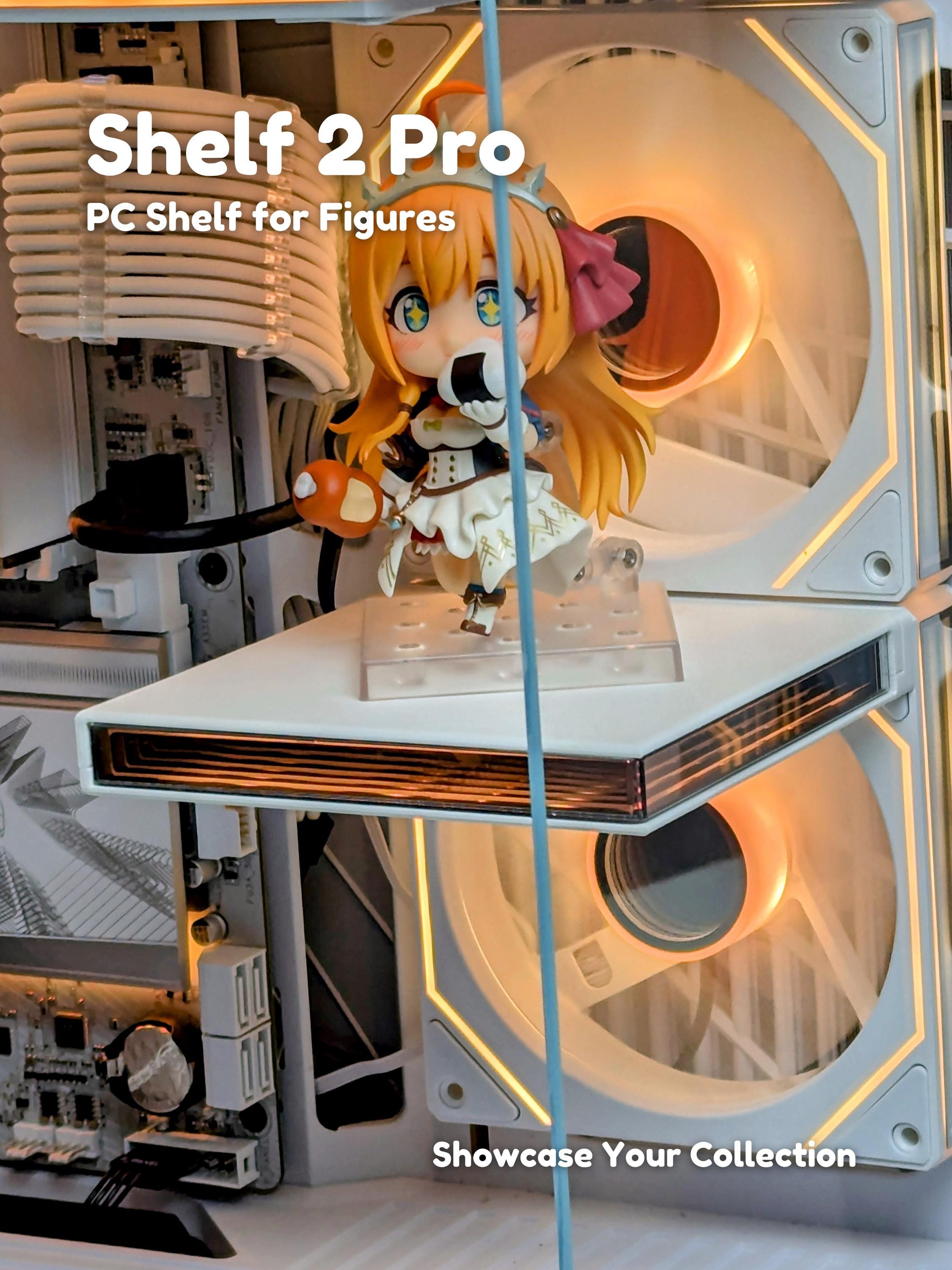 Shelf 2 Pro - RGB Floating PC Shelf for Figure - 120mm Fan Accessories