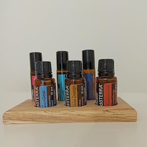 Essential Oil Storage for doTERRA Rollon (3) + 15ml (3), Wooden Organizer for Essential Oils