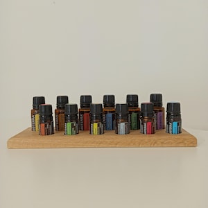 6x15ml + 6x5ml Oak Essential Oil holder for doTERRA Oils, Wooden Oil Stand, Aromatherapy Organizer, Oil Bottle Holder, Oil Storage