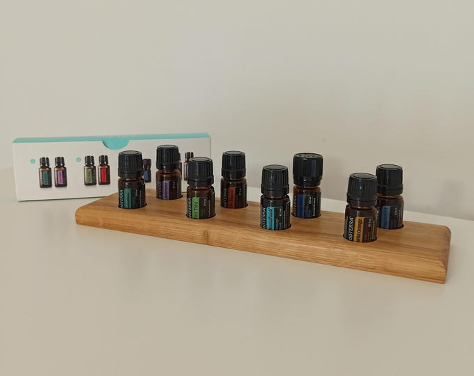 Featured listing image: AromaTouch Technique Oil Holder – Oak Massage Organizer for doTERRA Essential Oils