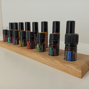 Essential Oil Storage for doTERRA Rollon (8) and 5ml (8) Essential Oils, Wooden Organizer for Essential Oils