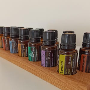 Oak Essential Oil Holder: doTERRA 15ml, 14-Hole Organizer