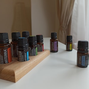 3x15ml + 3x5ml Essential Oil holder for doTERRA Oils, Wooden Oil Stand, Aromatherapy Organizer, Oil Bottle Holder, Oil Storage