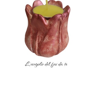 Porta candela in ceramica