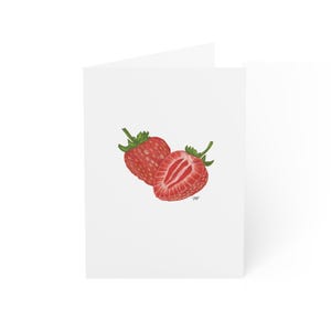 Carte de voeux vierge aux fraises