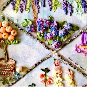 Silk Ribbon Embroidery & Stumpwork DIY Kit: Floral Art Tutorial - Etsy