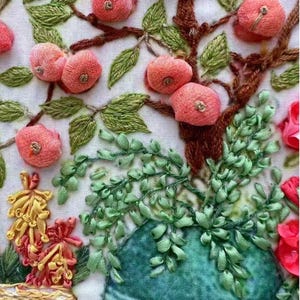 3D Orange Ribbon Embroidery Kit: Stumpwork DIY Set With Video - Etsy