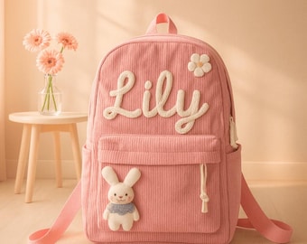 Mochila infantil personalizada: mochila escolar de pana personalizada, mochila para guardería, regalo infantil