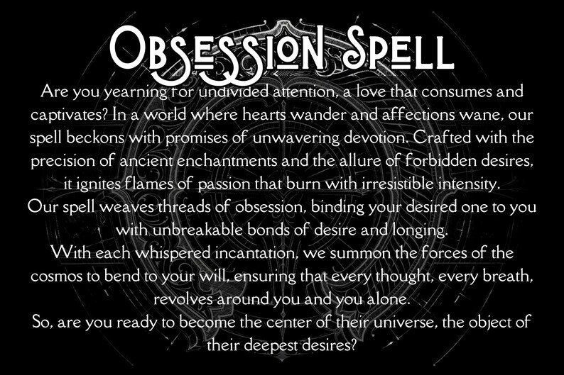Obsession Spell, Strong Obsession And Control Spell, Black Magic Love Spell image 2