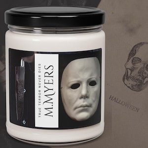 Michael Myers Halloween Candle | Soy 9oz Candle | Creepy Candle | Halloween Decor | Horror Gift Candle | Spooky Inspired | Scented Unscented