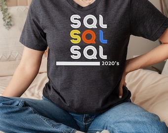 SQL シャツ データエンジニア T シャツ データサイエンス シャツ コーディング T シャツ プログラマーへのギフト ソフトウェアエンジニア シャツ アナリティクス ギフト ユニセックス レトロ T シャツ