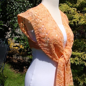 handknit cashmere lace scarf vest