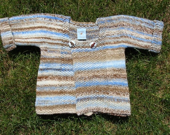 sand strand handgepunkt handgestickt BabyPullover
