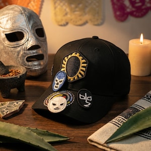 Gorra Lucha Libre Blue Demon Santo Rayo de Jalisco Strapback Negra Visera Curva