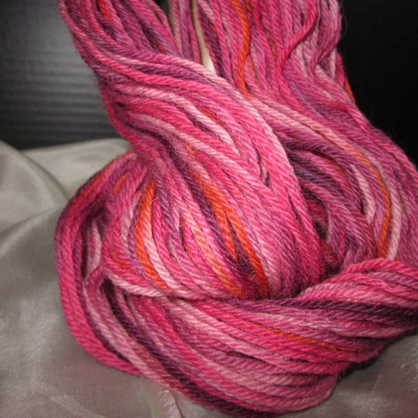 Handpainted Baby Alpaca Merino Yarn (Rose Petals) 100 yds 91.4 grams