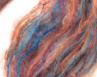 Kid MohairHandpainted Brushed Lace Weight Yarn (Taos Sunset)  knitting crocheting weaving, felting, jewelry100 yards 91.4 meters