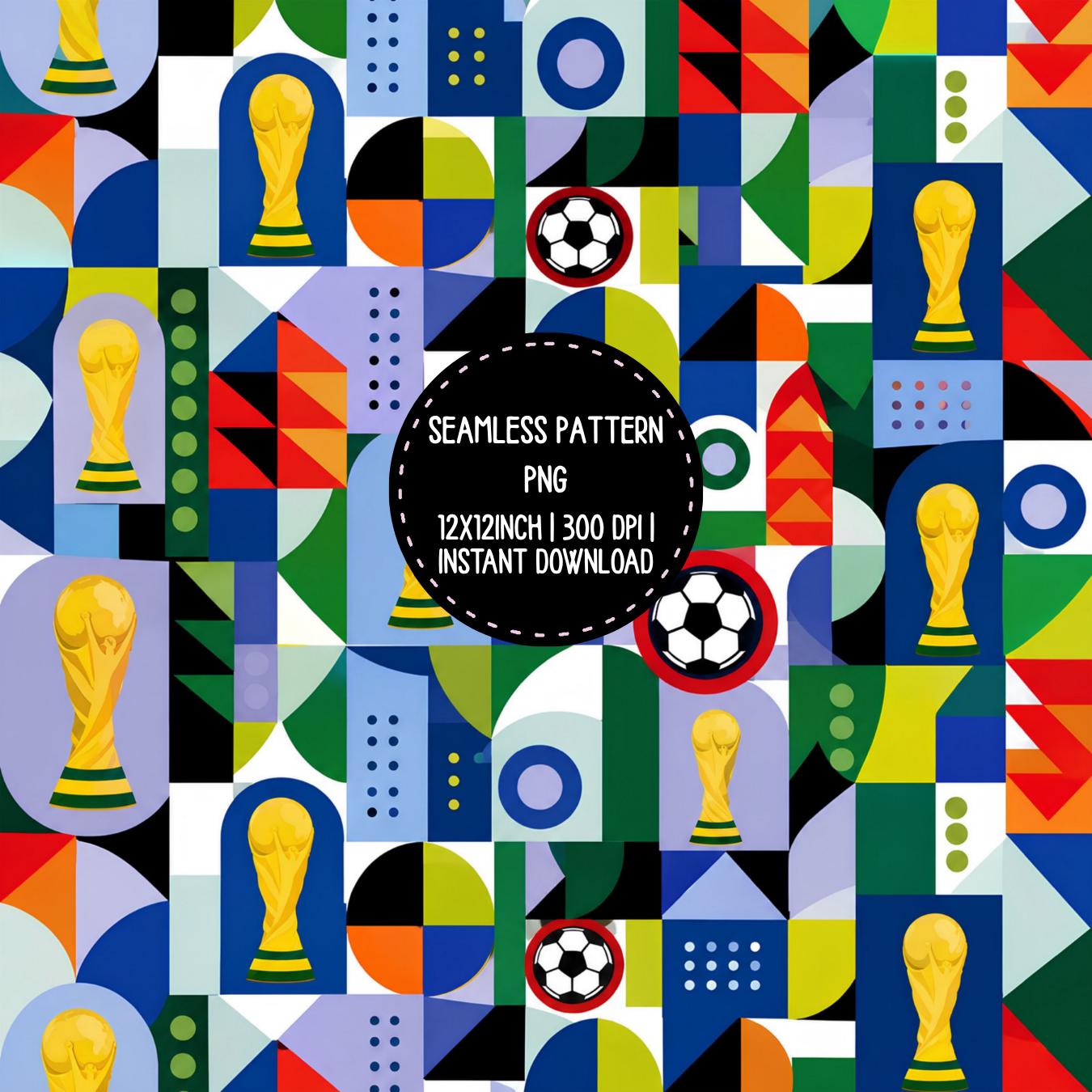 Fifa Pattern FIFA World Cup Soccer Seamless Pattern PNG | Geometric Football Digital ...