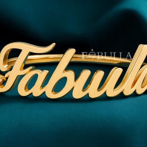 Anel de ouro com nome cursivo personalizado, anel de ouro maciço com nome personalizado, anel com nome escrito à mão para mulheres, joia delicada para presentear a mãe, joia personalizada