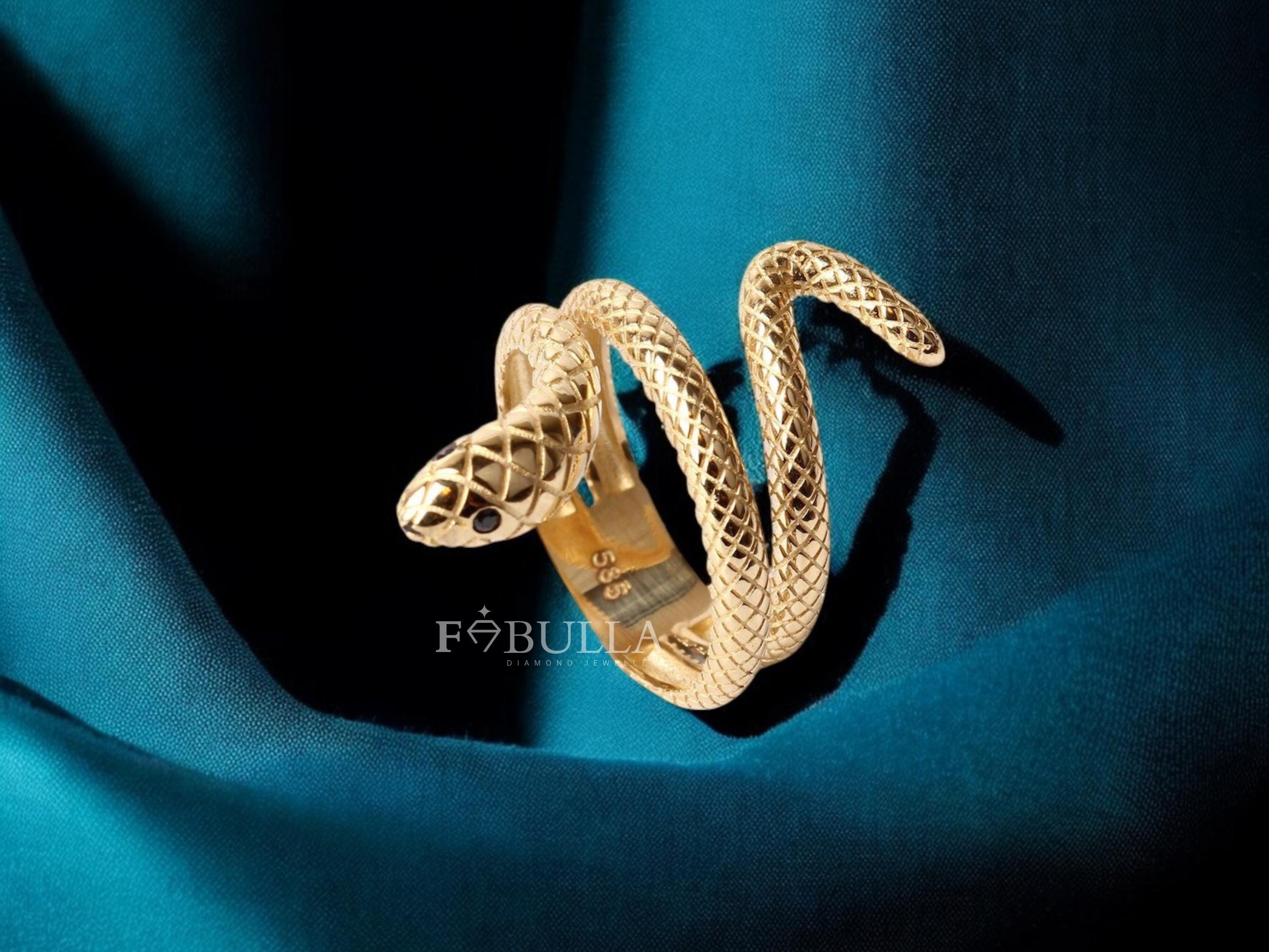Serpiente Circular Anillo De Oro En Forma De Serpiente DPLAOPA