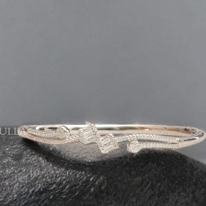 Magnifique bracelet jonc en diamants cultivés en laboratoire - cadeau intemporel de mariage et d'anniversaire, bague en moissanite, bijoux personnalisés, cadeaux de fiançailles, cadeau pour elle