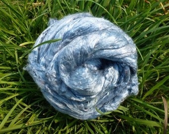 Chambrey Blue Hand Dyed Mulberry Silk Top 4 Ounces