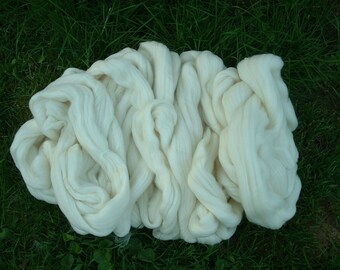 Five Pounds Rambouillet Wool Top  for Spinning Felting Dyeing Product of the USA Low Ship Cost