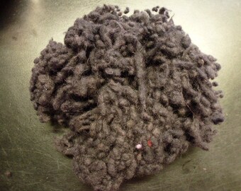 Wool Slugz Hand Dyed One Ounce Ebony Fiber Accent Spin Felt Card