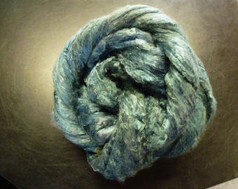 Natural Loden Hand Dyed Mulberry Silk Top for Spinning 2 Ounces