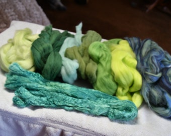 Greenz Fiber Pack Merino and Silk Top 8 Ounces Free Shipping