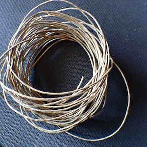 Waxed Cotton Drive Band for Single Drive Spinning Wheels Natural