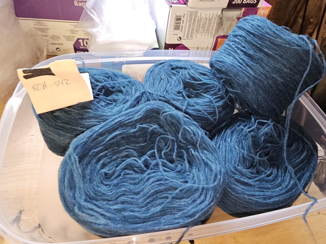 Pencil Roving 22 Micron Merino Wool Dark Blue Spin Card Felt Half Pound ...