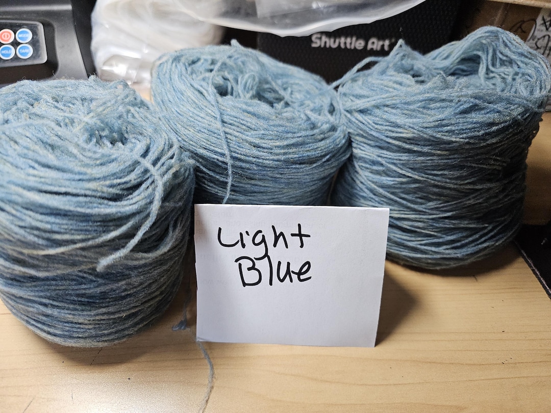 Pencil Roving 22 Micron Merino Wool Light Heathered Blue Spin Card Felt ...