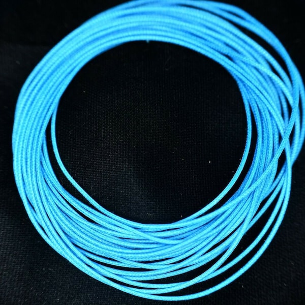 Waxed Cotton Drive Band for Single Drive Spinning Wheels Bright Blue