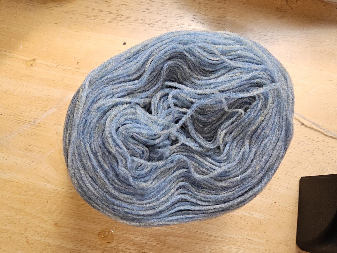 Pencil Roving 22 Micron Merino Wool Light Heathered Blue Spin Card Felt ...