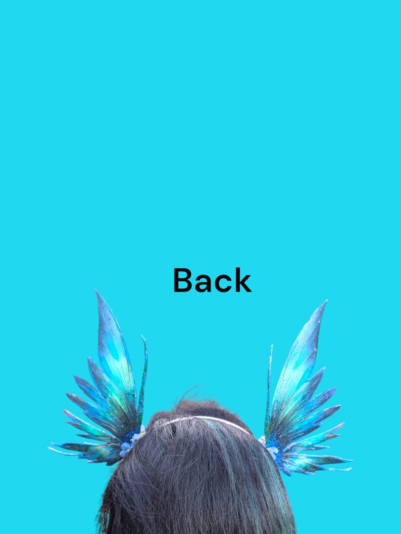 Green Fairy Wings Headbands. Fairy Costume. Cosplay. Wings Headress