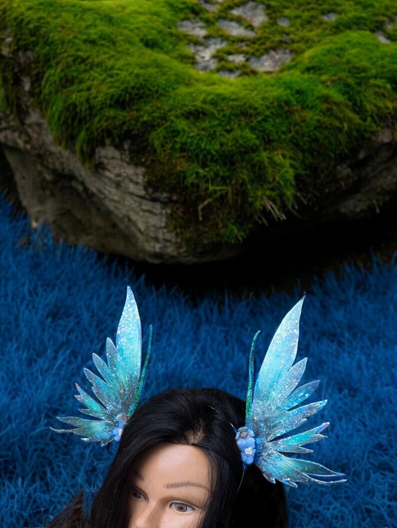Green Fairy Wings Headbands. Fairy Costume. Cosplay. Wings Headress