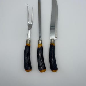 Vintage Cutlery 3 Piece Set | Royal Brand Cutlery | Bakelite Handles | Sheffield England | FREE Shipping!!!!