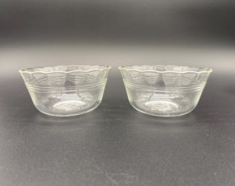 PYREX Vintage Clear Glass Custard Cups Set of 4,  6 oz #463  FREE SHIPPING !!!